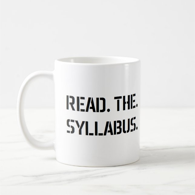read the syllabus kaffemugg (Vänster)