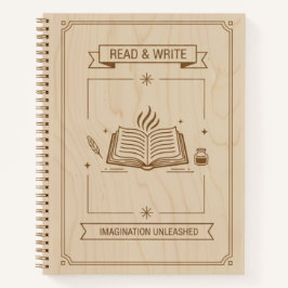 Read & Write Wood Carved Imagination Journal