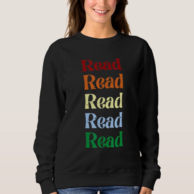 READ x 5: nödlidande bok-regnbåge bibliotek T Shirt (Framsida)