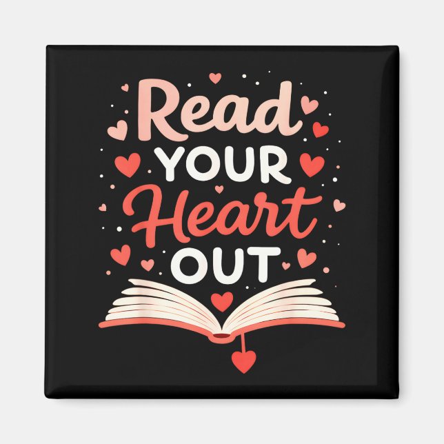 Read Your Heart Out Funny Valentine Teacher Bookwo Magnet (Framsidan)