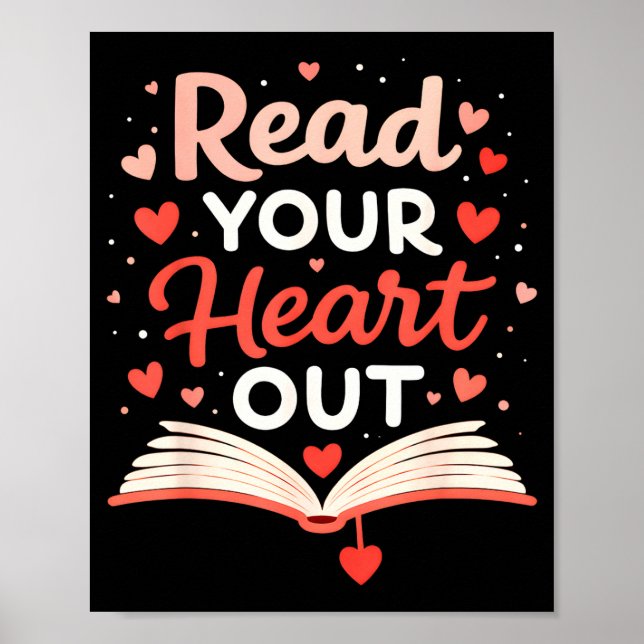 Read Your Heart Out Funny Valentine Teacher Bookwo Poster (Framsidan)