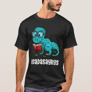 Readasaurus Funny Reading Dinosaur Bookworm Bok R T Shirt