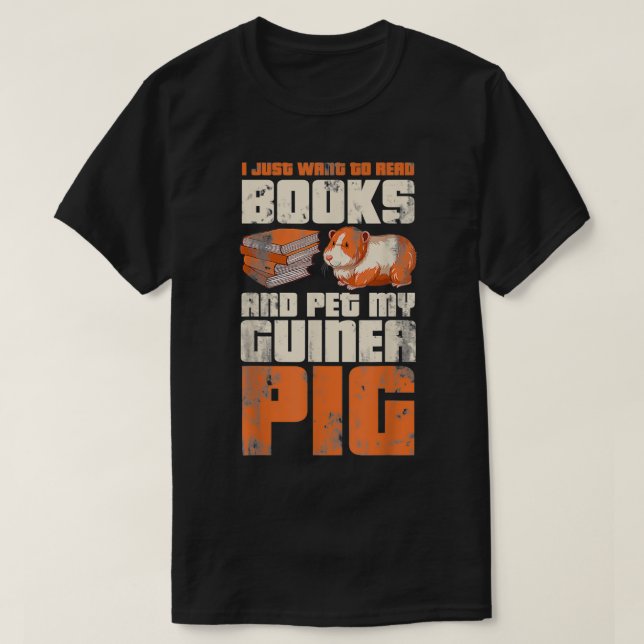 Reader Bok Älskare Pet Owner Guinea Gris T Shirt (Design framsida)