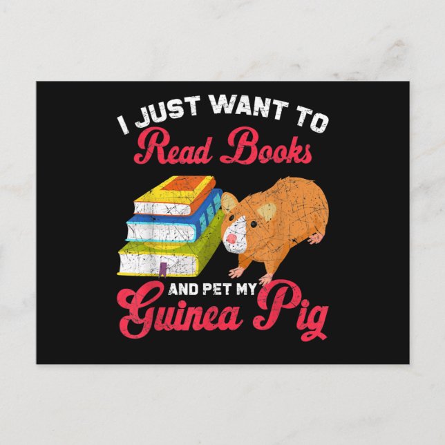 Reader Bok Älskare Pet Owner Guinea Gris Vykort (Framsida)