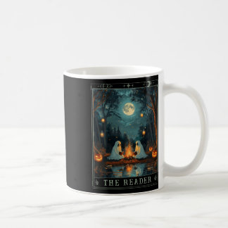 Reader Bookish Cute Spooky Ghost läser Bok Kaffemugg