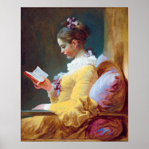 Reader från Jean-Honoré Fragonard Poster
