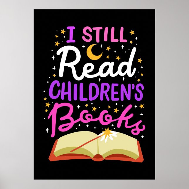 Reader Gift jag fortfarande läser Barns Bokar Poster (Framsidan)
