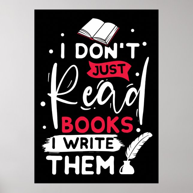 Reader Gift: Jag läser inte bara Bokar Poster (Framsidan)