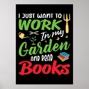 Reader Gift Read Bokar i min Garden Poster