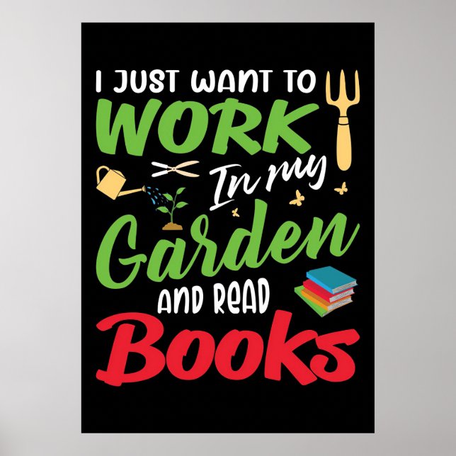 Reader Gift Read Bokar i min Garden Poster (Framsidan)