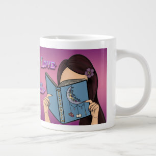 Reader Girl Färg Mugg Jumbo Mugg