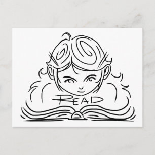 Reader Girl-vykort Vykort