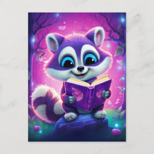 Reader Racoon Vykort