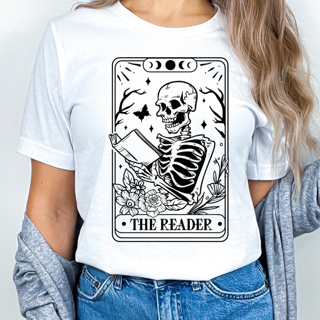 Reader Tarot Skeleton T Shirt (Skapare uppladdad)