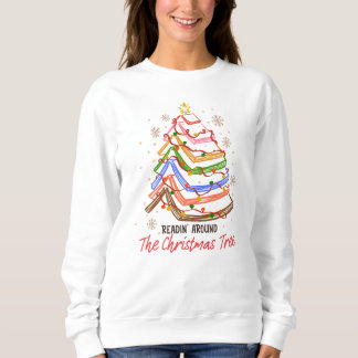 Readin' Around The Christmas Tree Book Lover T Shirt