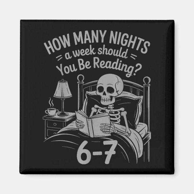 Reading 67 Meme Englieacher Funny 67 Book Lover Hu Magnet (Framsidan)