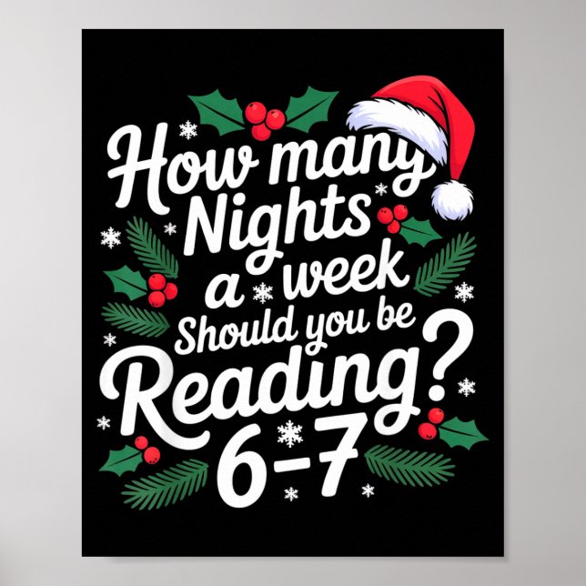 Reading 67 Meme Englieacher Funny 67 Christmas  Poster (Framsidan)