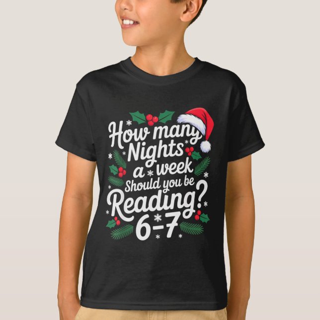 Reading 67 Meme Englieacher Funny 67 Christmas  T Shirt (Framsida)