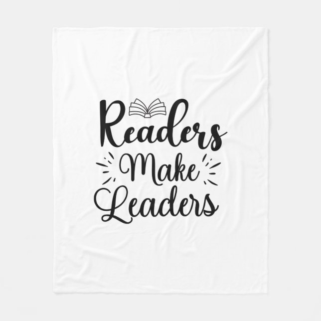 Reading Art Readers Make Leaders Fleecefilt (Framsidan)