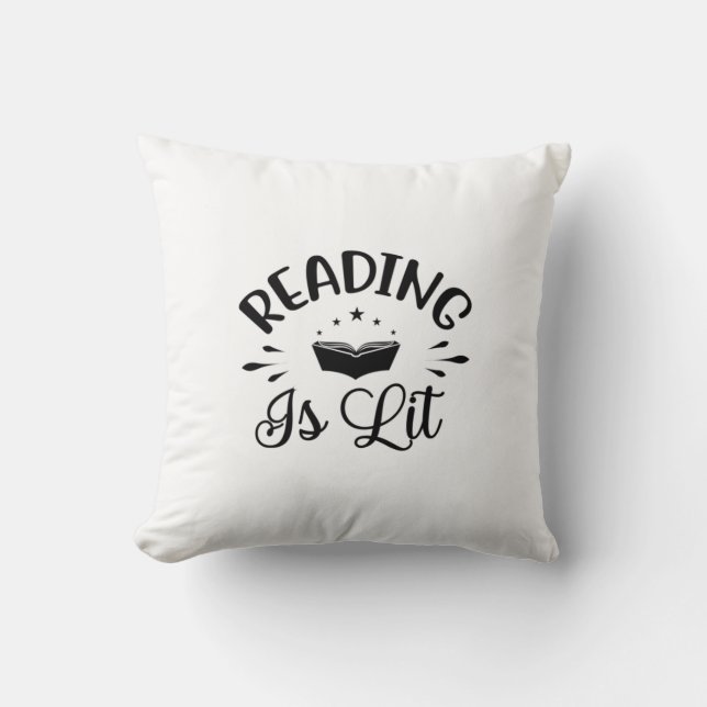 Reading Art Reading Is Lit Kudde (Framsida)