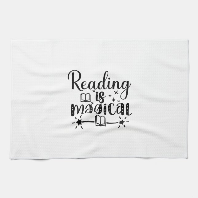 Reading Art Reading Is Magical Kökshandduk (Horisontell)