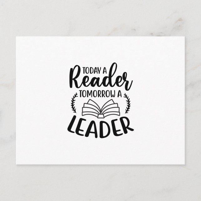 Reading Art Today A Reader Tomorrow A Leader Vykort (Framsida)