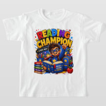 Reading Champion | Kids School Hero T-shirt