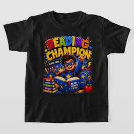 Reading Champion | Kids School Hero T-shirt