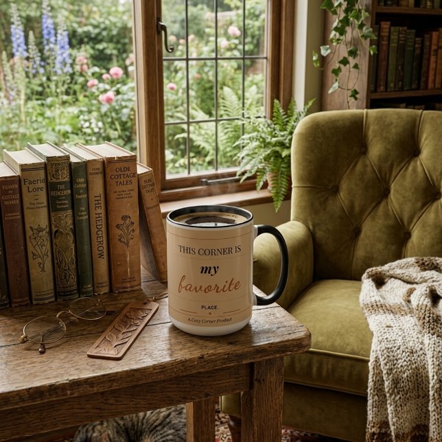 Reading Corner Cozy Drinking Mug  Två-Tonad Mugg (Skapare uppladdad)