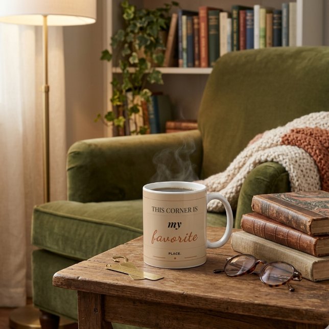 Reading Corner Mug - Cozy Book Lover Mug Kaffemugg (Skapare uppladdad)