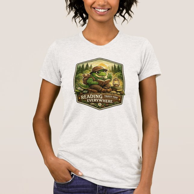 Reading Dino T Shirt (Framsida)