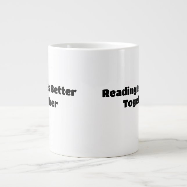 Reading Is Better Together – World Read Aloud Day  Jumbo Mugg (Framsidan)