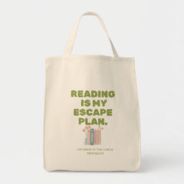 Reading is My Escape Plan - Cozy Book Lover's Desi Tygkasse