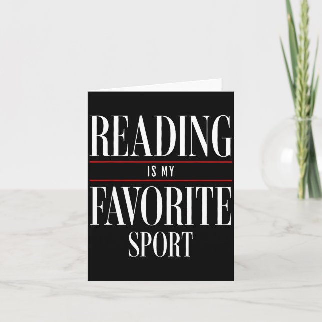 Reading Is My Favorite Srt Book Lover Funny Saying Kort (Framsida)