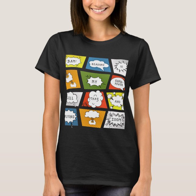 Reading is my Superpower T Shirt (Framsida)