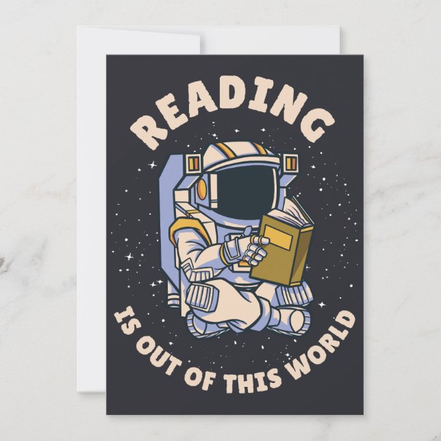 Reading Is Out Of This World Inbjudningar (Framsida)
