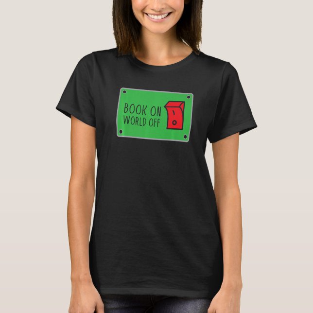 Reading  Library Women Bookworm T Shirt (Framsida)