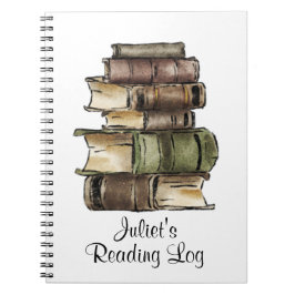 Reading log book Notebook Anteckningsbok