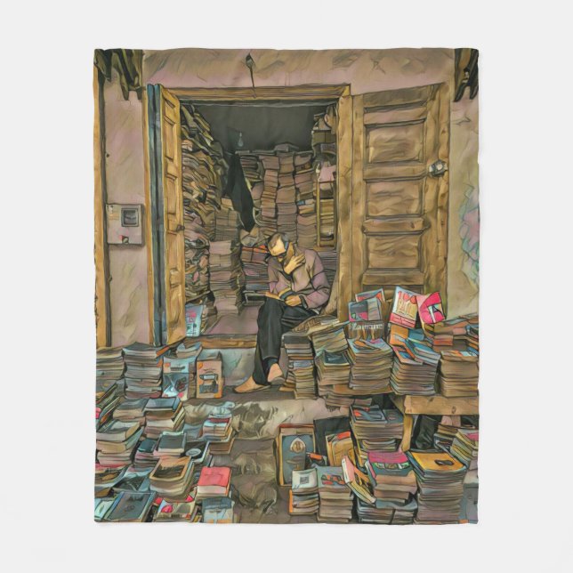 Reading Lovers Gift For Librarian Fleecefilt (Framsidan)