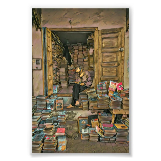 Reading Lovers Gift For Librarian Fototryck (Framsidan)