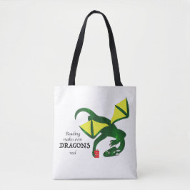 Reading makes Dragons real Tygkasse