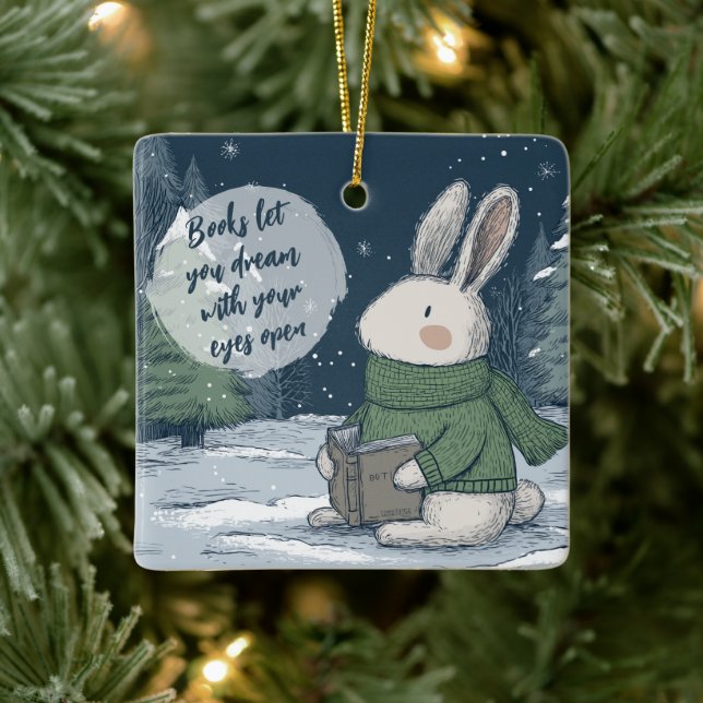 Reading Quote Ornament for Book Lovers (Träd)