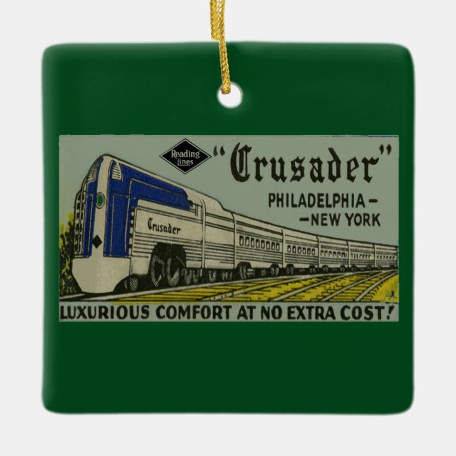 Reading Railroad Crusader 1937 Ceramic Ornament (Framsida)