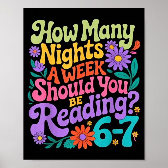Reading Six Seven Meme Book Lover 67 Teacher 6 7  Poster (Framsidan)