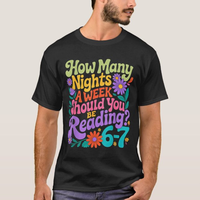 Reading Six Seven Meme Book Lover 67 Teacher 6 7  T Shirt (Framsida)