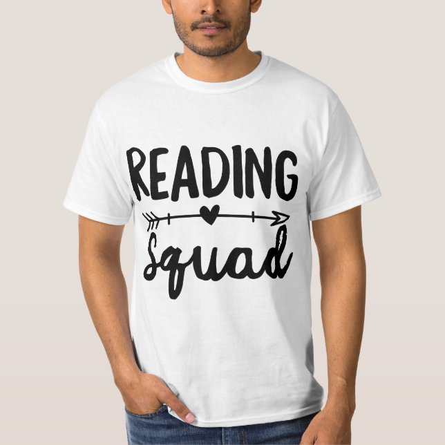 Reading Squad Teacher Appreciation Gift Book Lover T Shirt (Framsida)