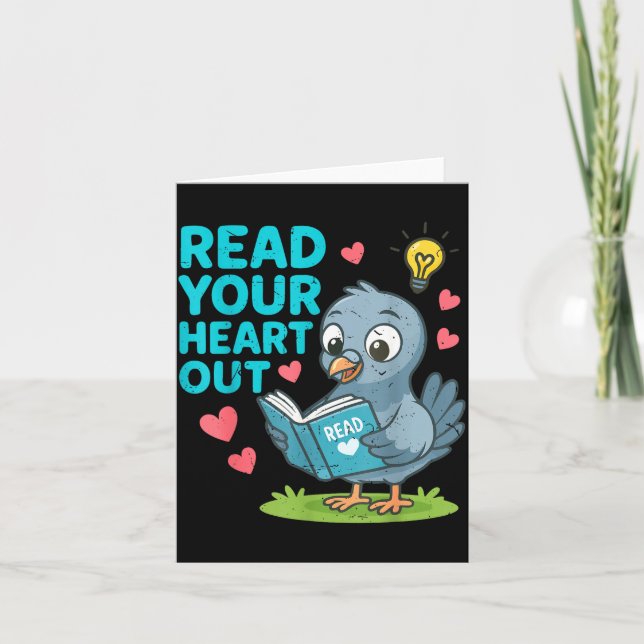 Reading Teacher Valentine Day Read Your Heart Out  Kort (Framsida)