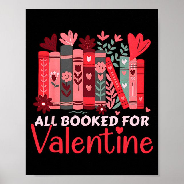 Reading Teacher Valentines Day All Booked For Val  Poster (Framsidan)