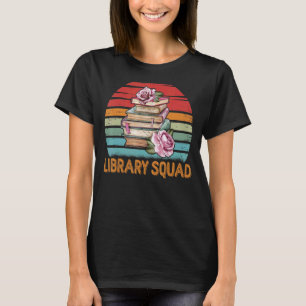 Reading Vint för bibliotek Squad Librarian Bookwor T Shirt