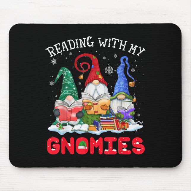 Reading With My Gnomies Christmas Funny Gnomes Rea Musmatta (Framsidan)